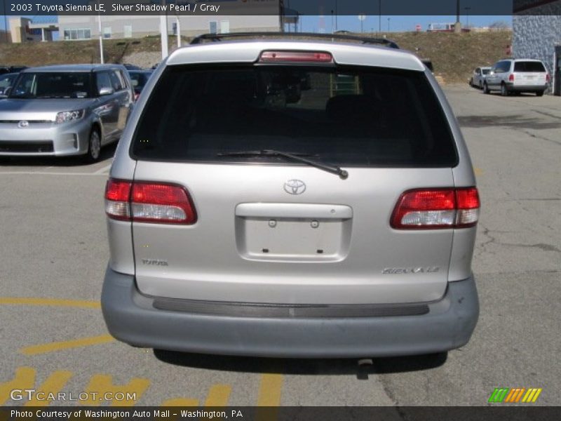 Silver Shadow Pearl / Gray 2003 Toyota Sienna LE