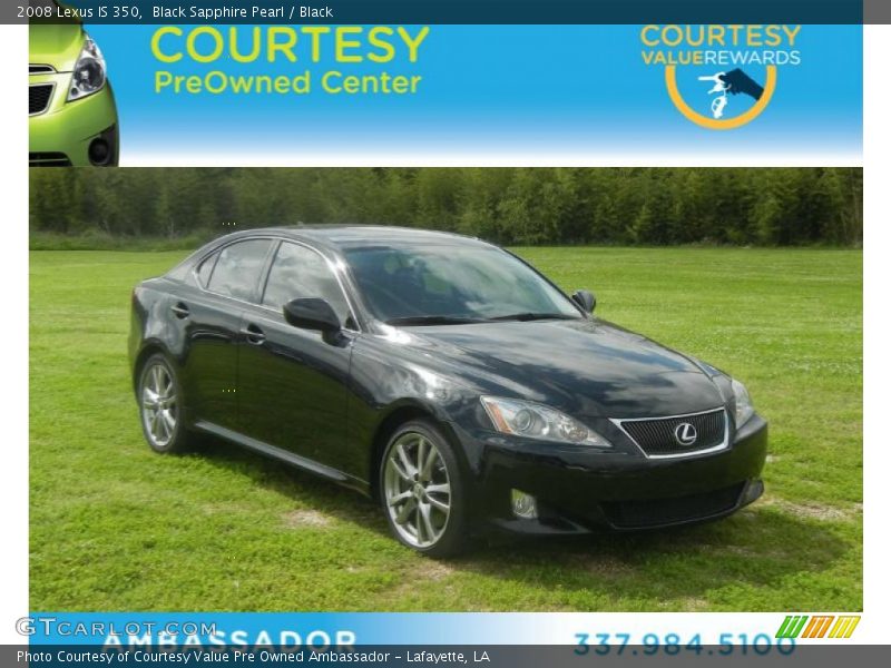 Black Sapphire Pearl / Black 2008 Lexus IS 350