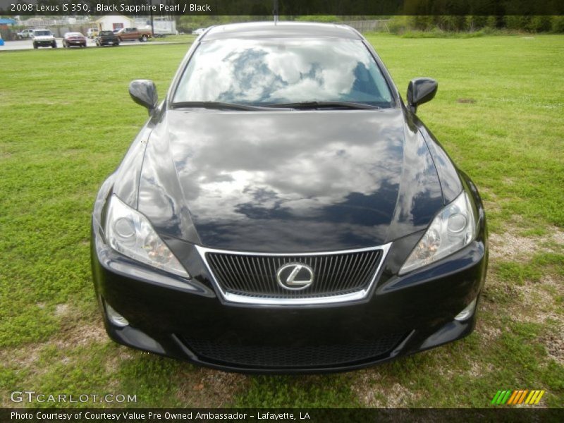 Black Sapphire Pearl / Black 2008 Lexus IS 350