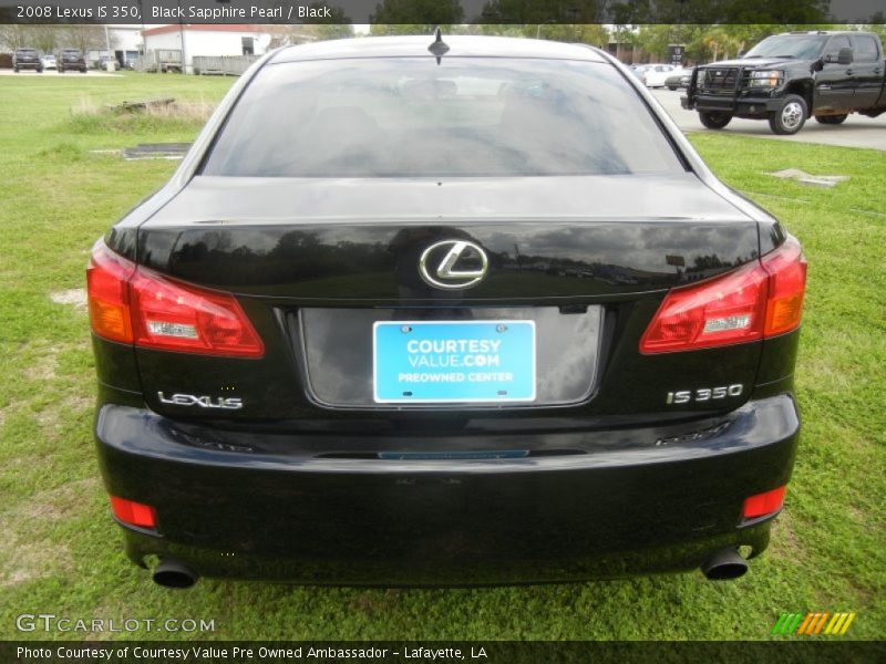 Black Sapphire Pearl / Black 2008 Lexus IS 350