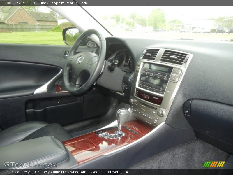 Black Sapphire Pearl / Black 2008 Lexus IS 350