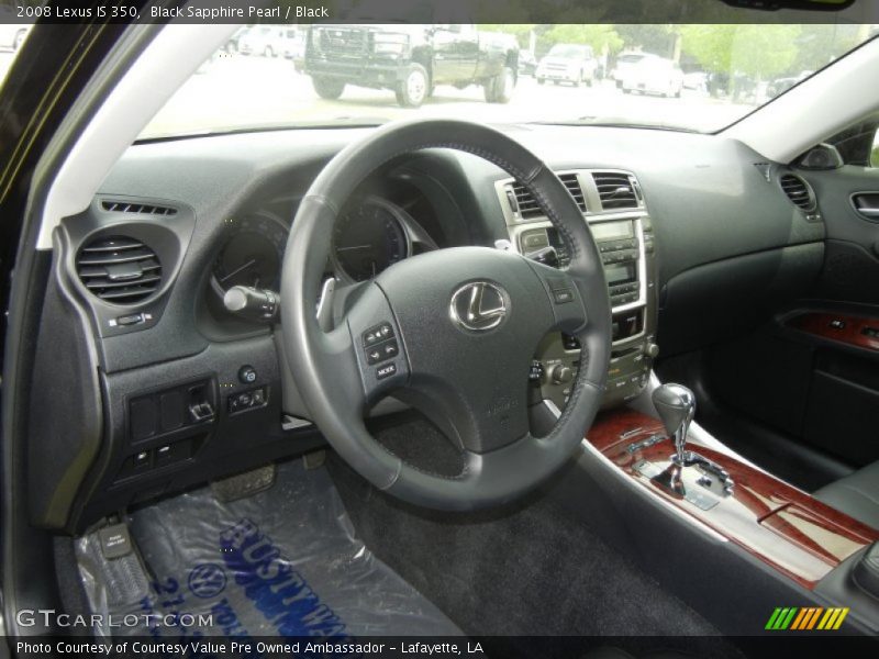 Black Sapphire Pearl / Black 2008 Lexus IS 350