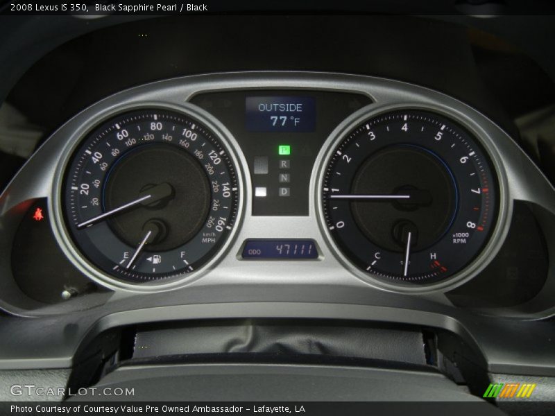 Black Sapphire Pearl / Black 2008 Lexus IS 350