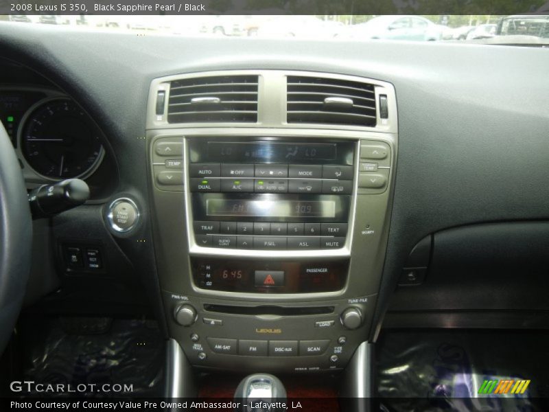 Black Sapphire Pearl / Black 2008 Lexus IS 350