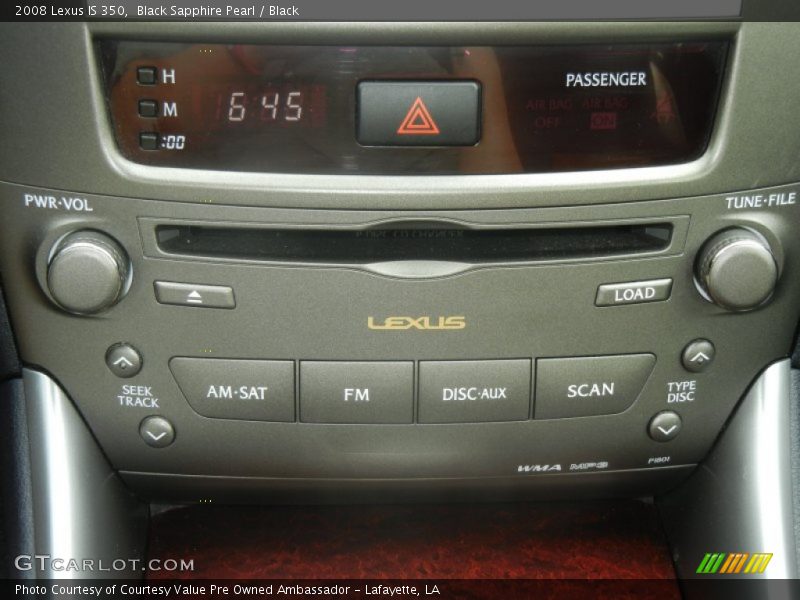 Black Sapphire Pearl / Black 2008 Lexus IS 350