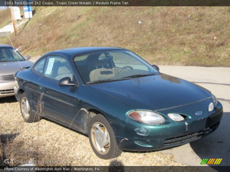 Tropic Green Metallic / Medium Prairie Tan 2001 Ford Escort ZX2 Coupe