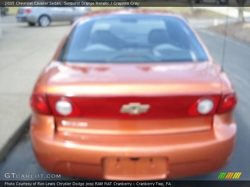 Sunburst Orange Metallic / Graphite Gray 2005 Chevrolet Cavalier Sedan