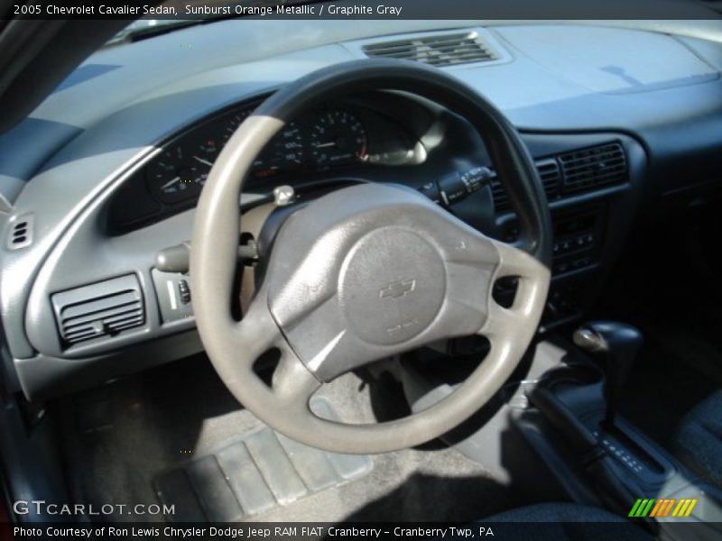 Sunburst Orange Metallic / Graphite Gray 2005 Chevrolet Cavalier Sedan