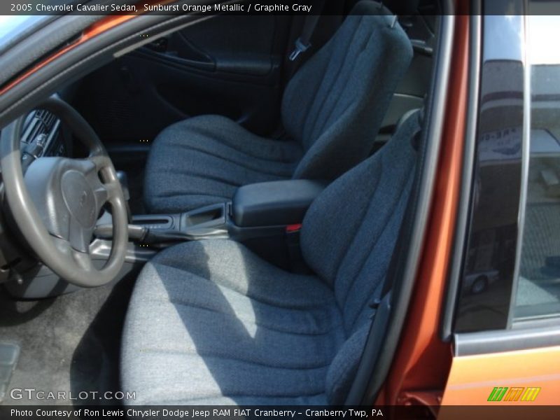 Sunburst Orange Metallic / Graphite Gray 2005 Chevrolet Cavalier Sedan