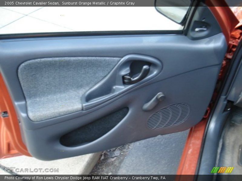 Sunburst Orange Metallic / Graphite Gray 2005 Chevrolet Cavalier Sedan