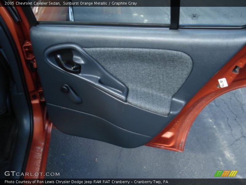 Sunburst Orange Metallic / Graphite Gray 2005 Chevrolet Cavalier Sedan