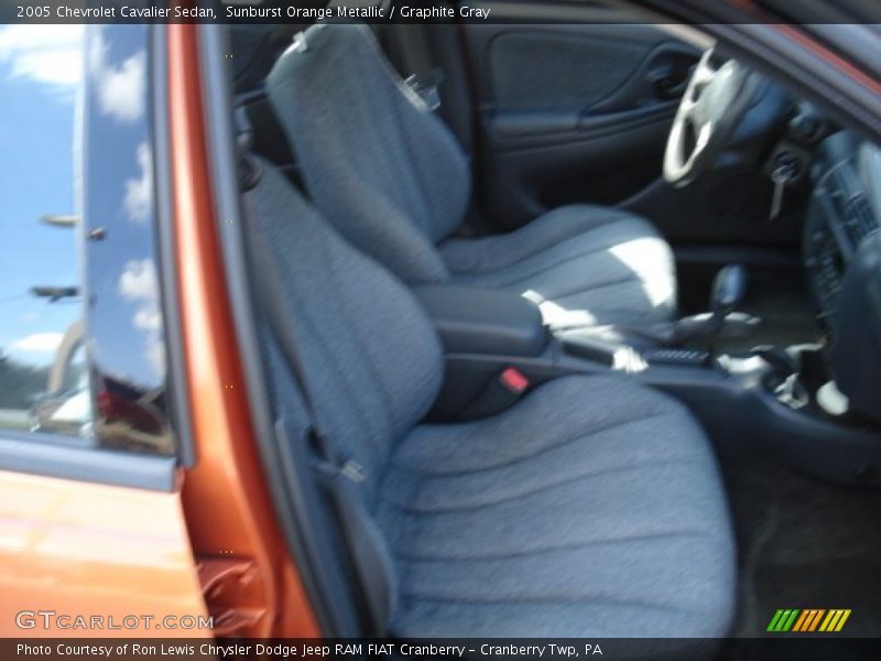 Sunburst Orange Metallic / Graphite Gray 2005 Chevrolet Cavalier Sedan