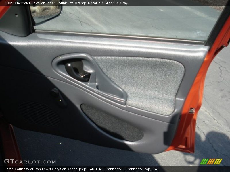Sunburst Orange Metallic / Graphite Gray 2005 Chevrolet Cavalier Sedan