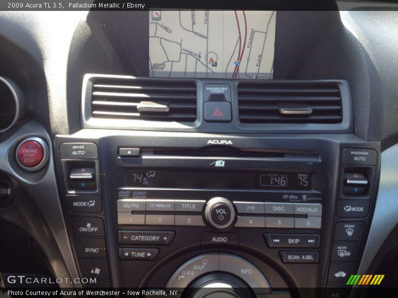 Palladium Metallic / Ebony 2009 Acura TL 3.5