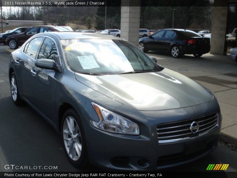 Mystic Jade Green / Charcoal 2011 Nissan Maxima 3.5 S