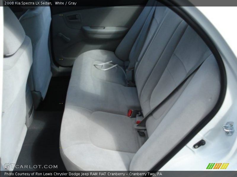 White / Gray 2008 Kia Spectra LX Sedan