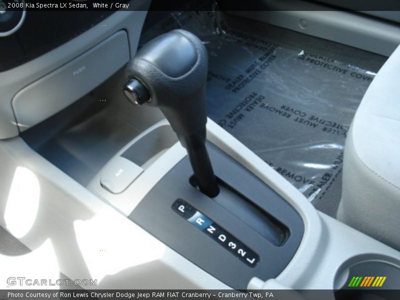 White / Gray 2008 Kia Spectra LX Sedan