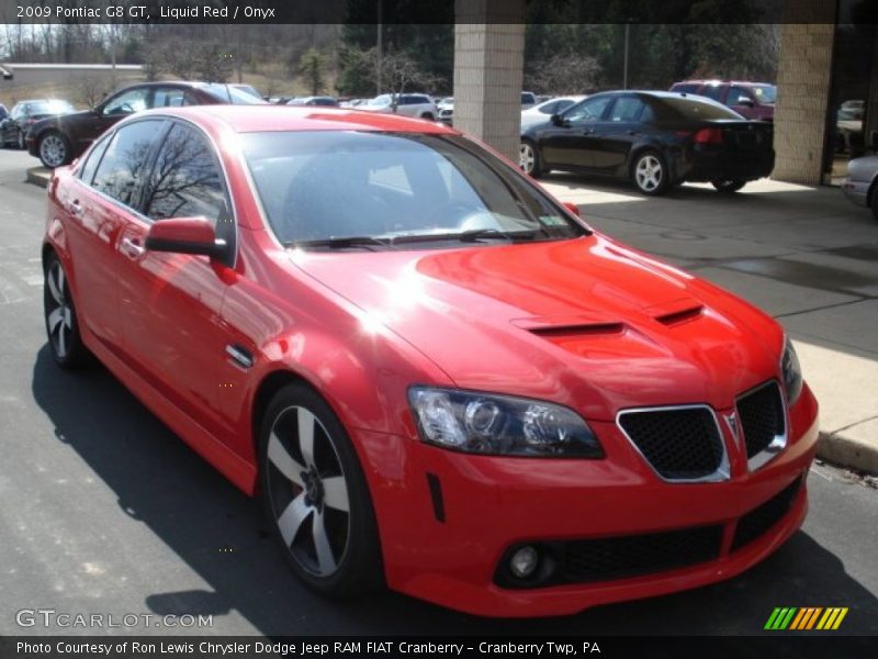 Liquid Red / Onyx 2009 Pontiac G8 GT