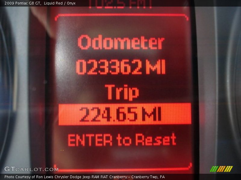 Liquid Red / Onyx 2009 Pontiac G8 GT