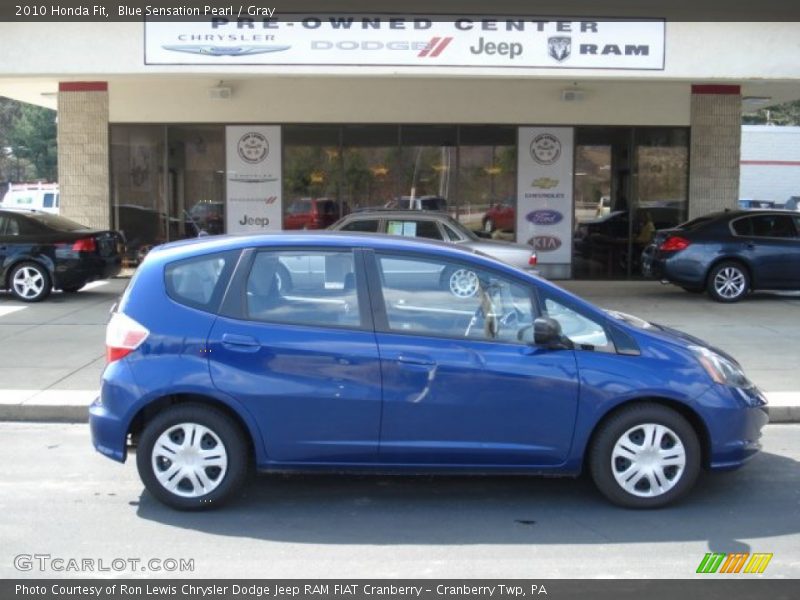 Blue Sensation Pearl / Gray 2010 Honda Fit