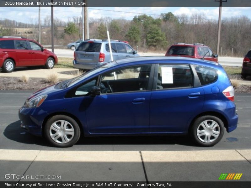 Blue Sensation Pearl / Gray 2010 Honda Fit