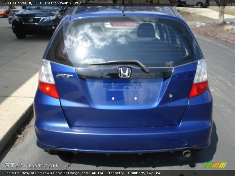 Blue Sensation Pearl / Gray 2010 Honda Fit