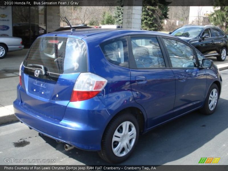 Blue Sensation Pearl / Gray 2010 Honda Fit