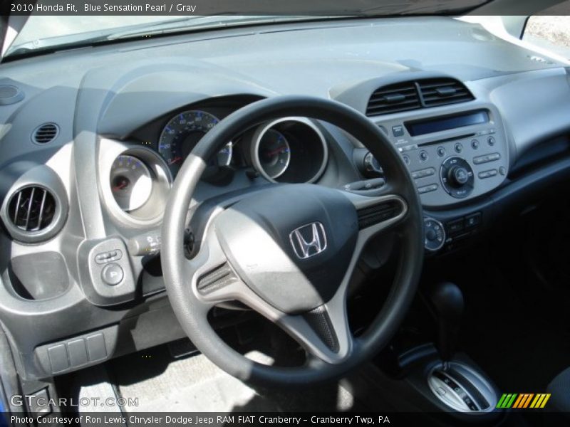 Blue Sensation Pearl / Gray 2010 Honda Fit