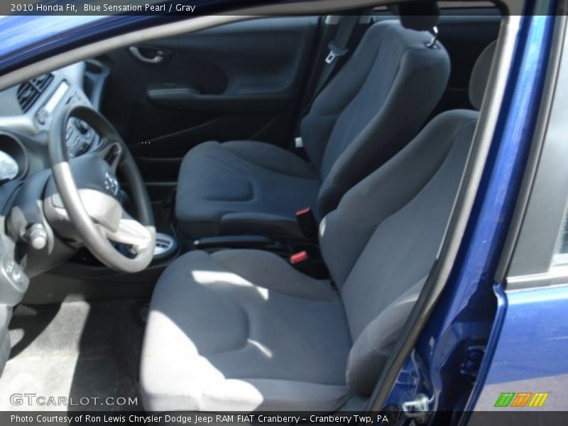 Blue Sensation Pearl / Gray 2010 Honda Fit