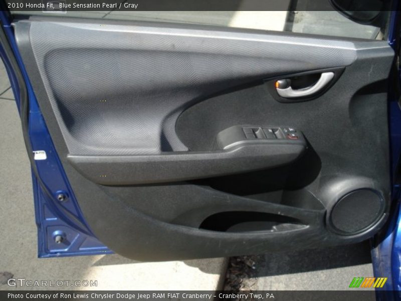 Blue Sensation Pearl / Gray 2010 Honda Fit