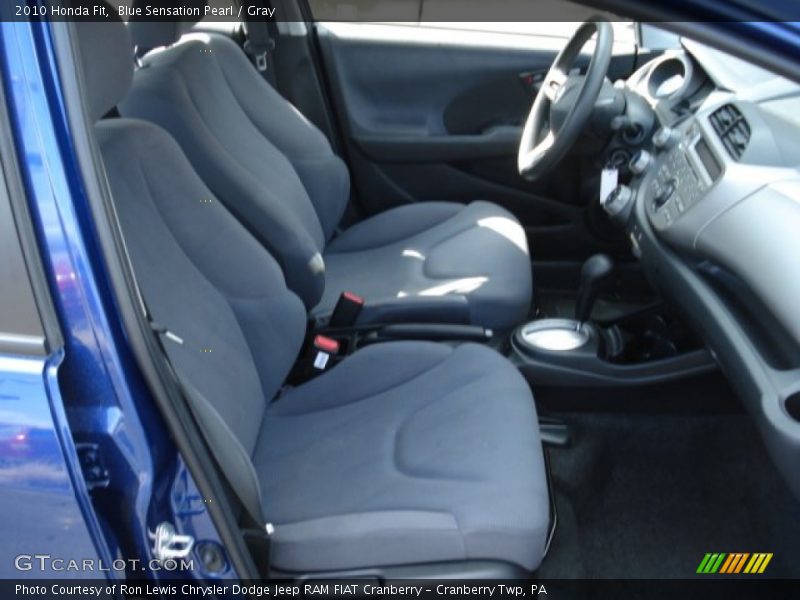 Blue Sensation Pearl / Gray 2010 Honda Fit