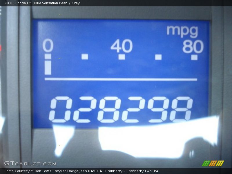 Blue Sensation Pearl / Gray 2010 Honda Fit