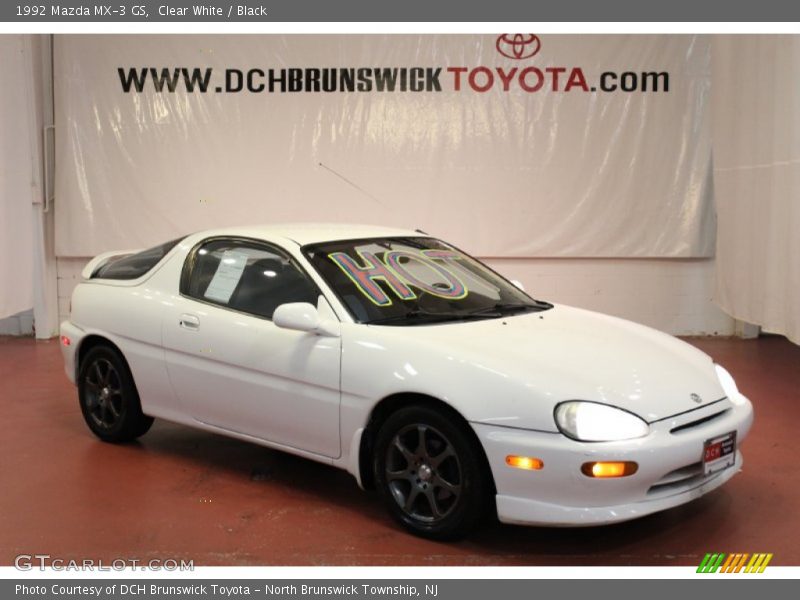 Clear White / Black 1992 Mazda MX-3 GS