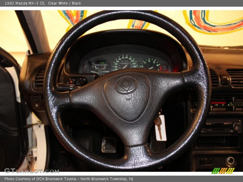 Clear White / Black 1992 Mazda MX-3 GS