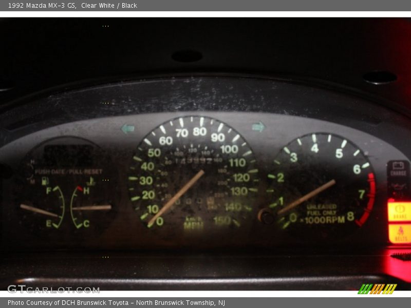 Clear White / Black 1992 Mazda MX-3 GS