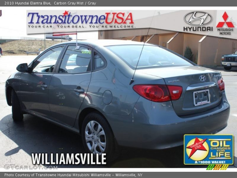 Carbon Gray Mist / Gray 2010 Hyundai Elantra Blue