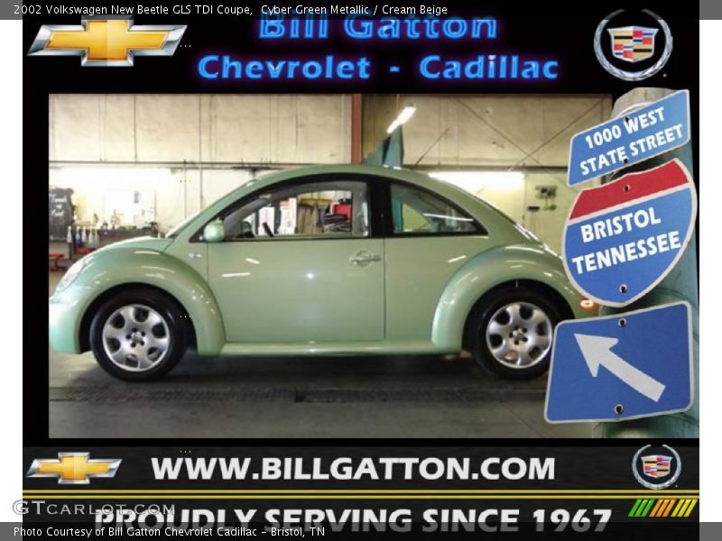 Cyber Green Metallic / Cream Beige 2002 Volkswagen New Beetle GLS TDI Coupe