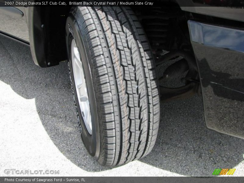 Brilliant Black Crystal Pearl / Medium Slate Gray 2007 Dodge Dakota SLT Club Cab