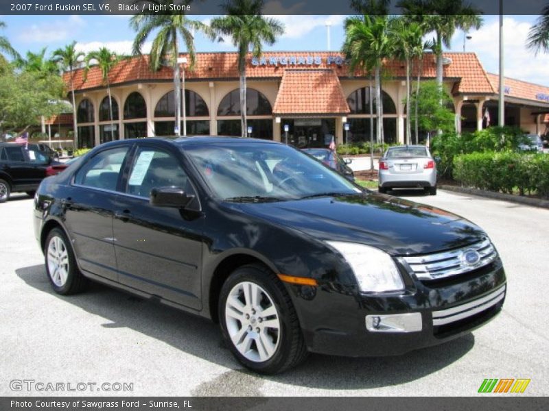 Black / Light Stone 2007 Ford Fusion SEL V6