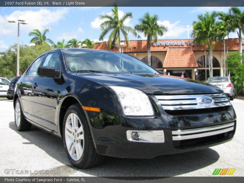 Black / Light Stone 2007 Ford Fusion SEL V6