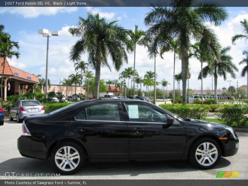 Black / Light Stone 2007 Ford Fusion SEL V6