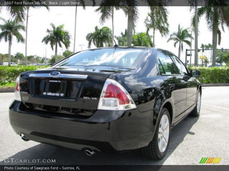Black / Light Stone 2007 Ford Fusion SEL V6