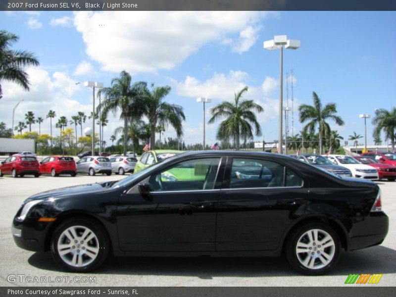 Black / Light Stone 2007 Ford Fusion SEL V6
