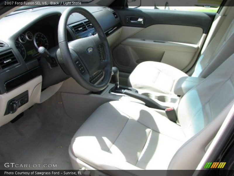Black / Light Stone 2007 Ford Fusion SEL V6