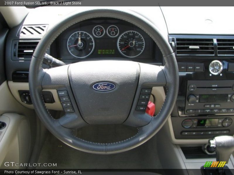 Black / Light Stone 2007 Ford Fusion SEL V6