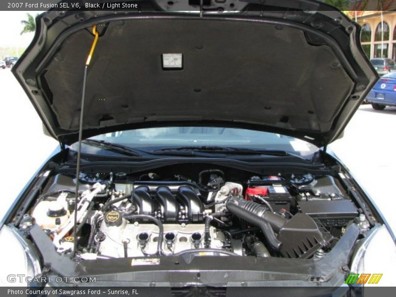 Black / Light Stone 2007 Ford Fusion SEL V6