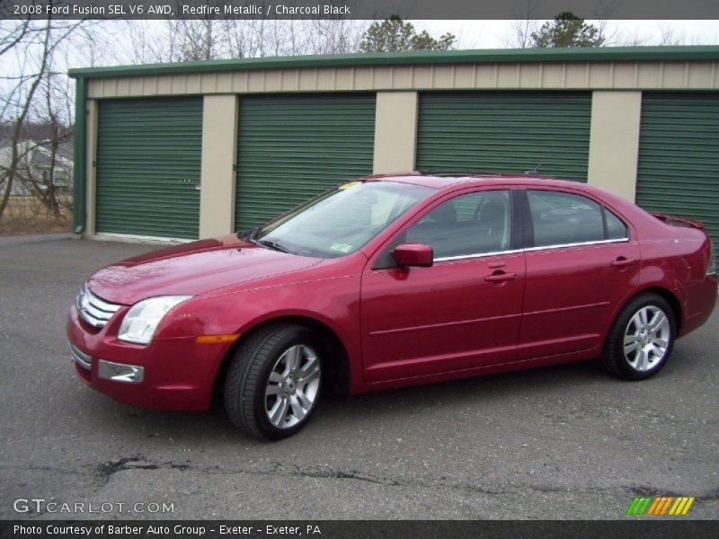 Redfire Metallic / Charcoal Black 2008 Ford Fusion SEL V6 AWD