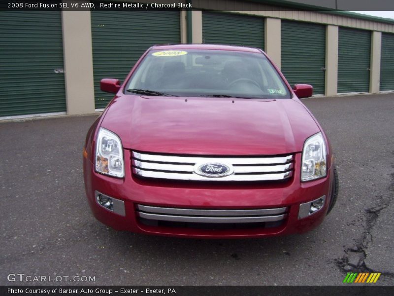 Redfire Metallic / Charcoal Black 2008 Ford Fusion SEL V6 AWD