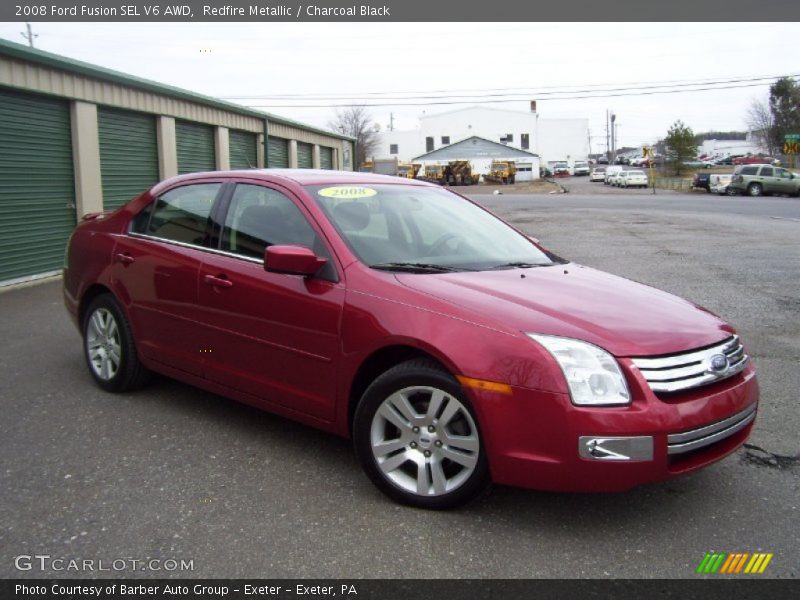 Redfire Metallic / Charcoal Black 2008 Ford Fusion SEL V6 AWD