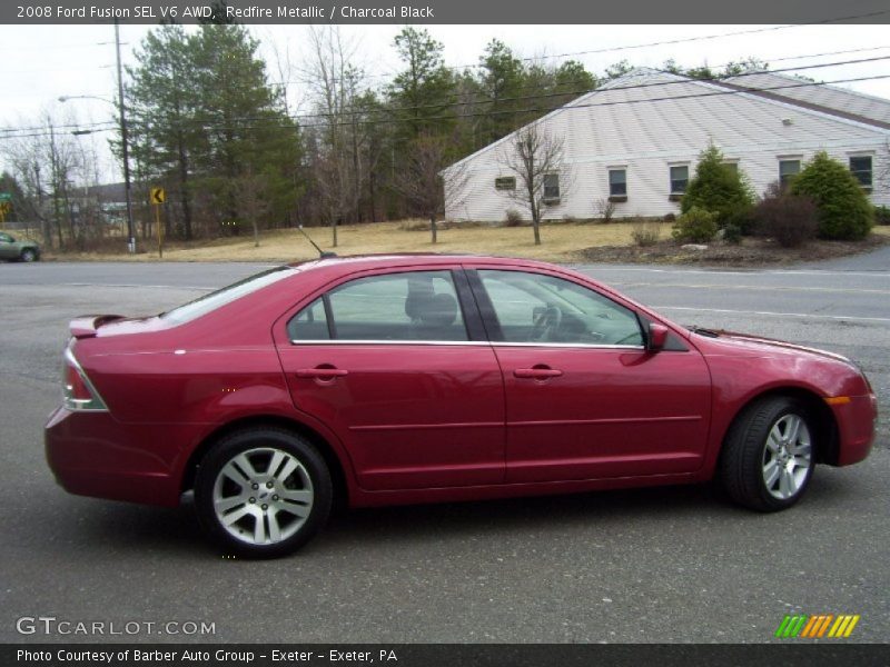 Redfire Metallic / Charcoal Black 2008 Ford Fusion SEL V6 AWD
